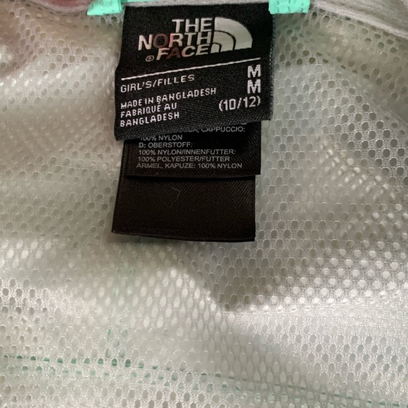 Northface windbreaker, mint green, girls 10-12. - Picture 2 of 14